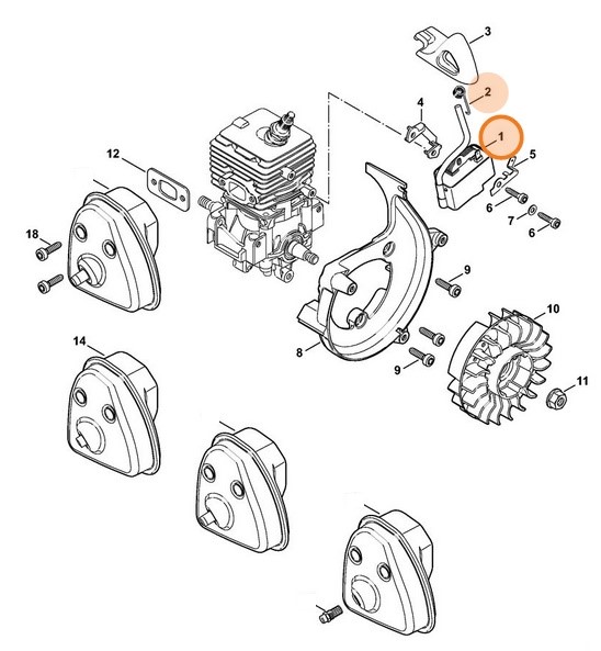 Moduł zapłonowy, Stihl 42414001318