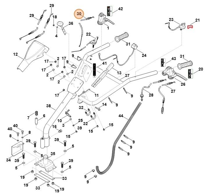 Cięgno sprzęgła biegu wstecznego, Stihl 62517109903