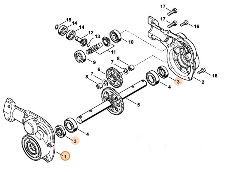 Obudowa przekładni, Stihl 46016400504