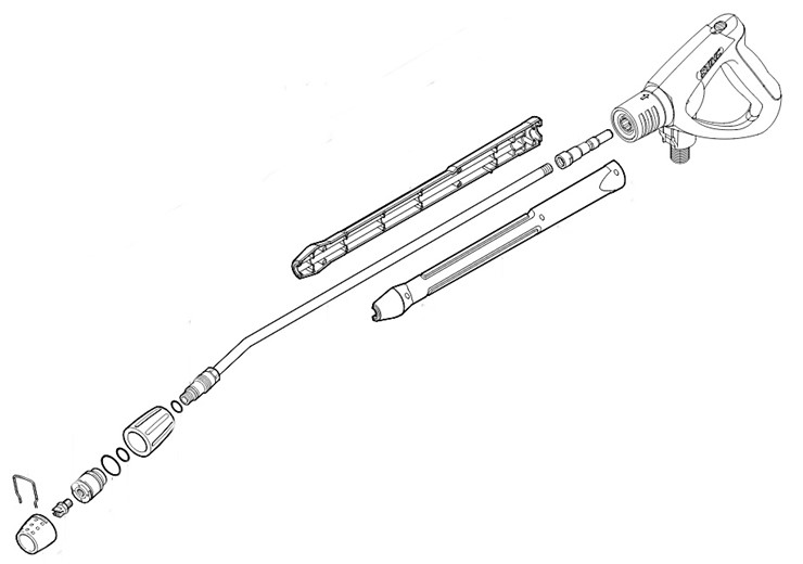 Lanca natryskowa ugięta z głowicą natryskową, 890 mm, Stihl 49255008403