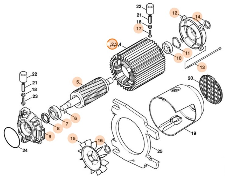 Silnik elektryczny 230 - 400 V/50 Hz, Stihl 47536000200