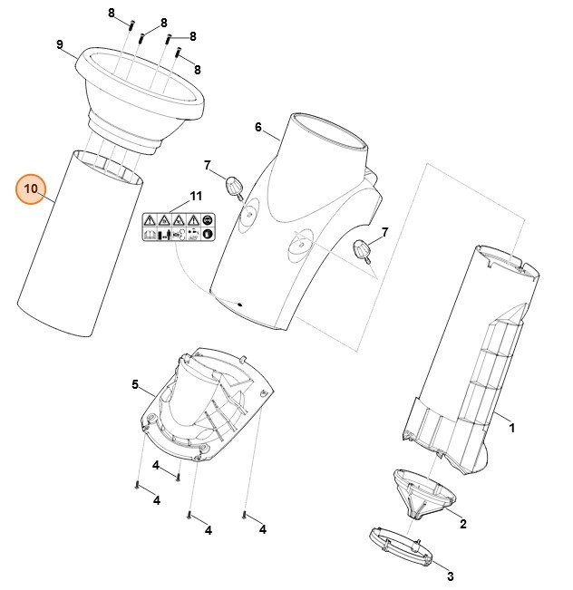 Rura tłumiąca, Stihl 60087063110