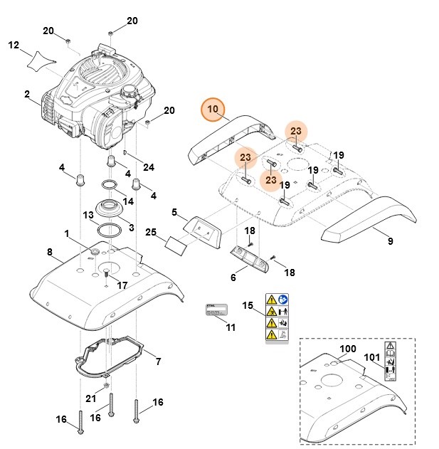 Listwa ochronna prawa, Stihl 62418200205