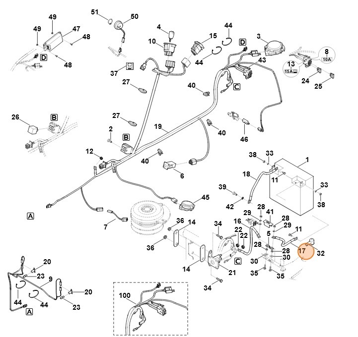 Przewód bezpieczników, Stihl 61654401910