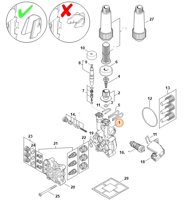 Korpus pompy, Stihl 49506470403