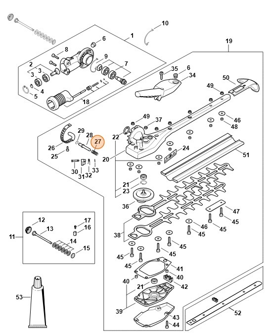 Sprężyna dociskowa, Stihl 00009972020
