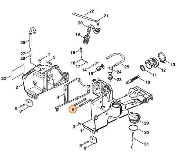 Śruba z gwintem dwustronnym M5x55, Stihl 91213191120