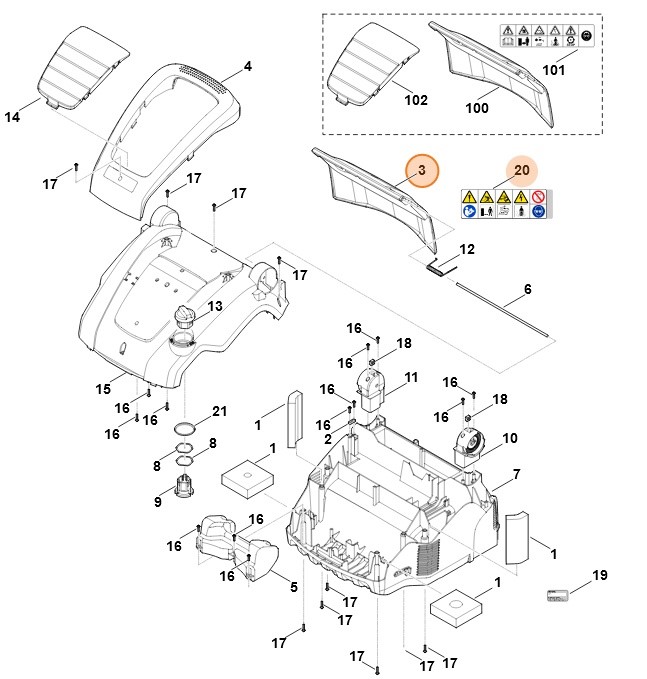 Pokrywa, Stihl 62918201910
