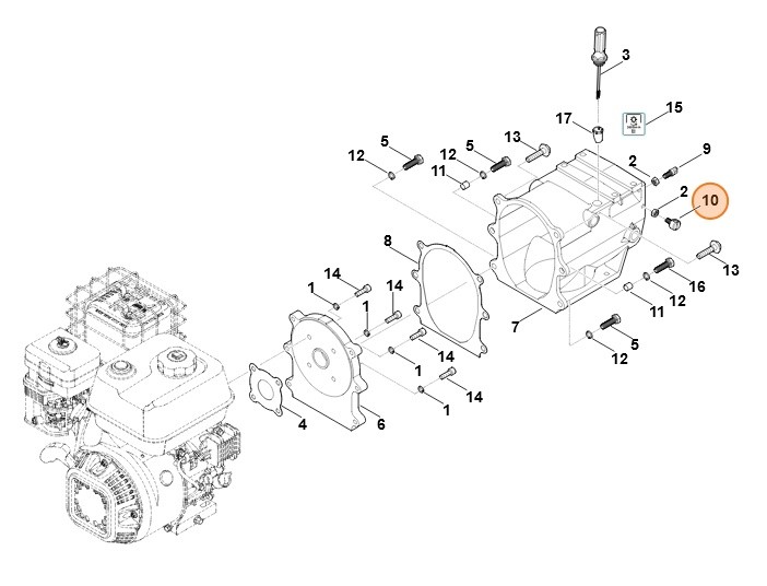 Śruba mocowania linki, Stihl 62517160401