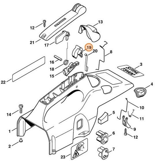 Wałek przełącznika, Stihl 42231820900