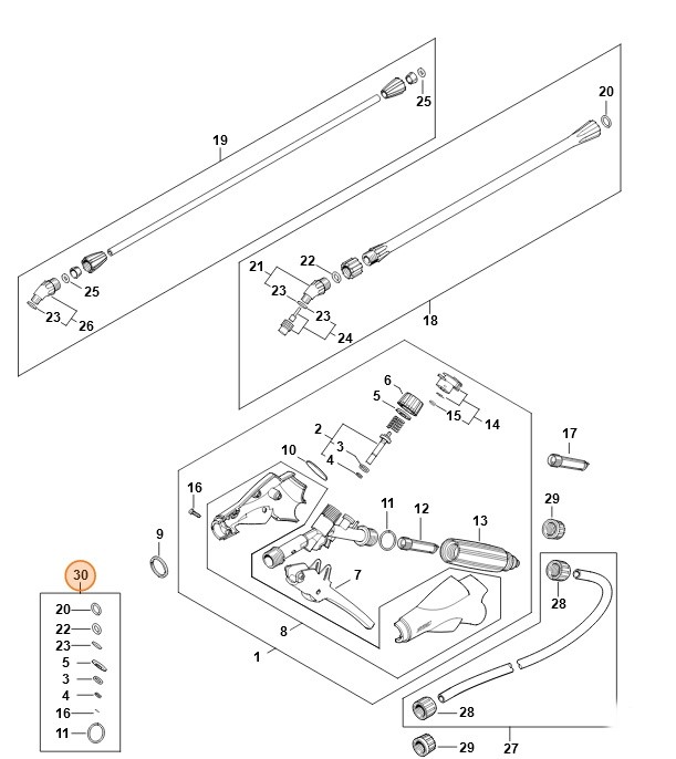 Zestaw uszczelek, Stihl 42550071600