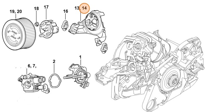 Podstawa filtra (dno), Stihl 11411410902