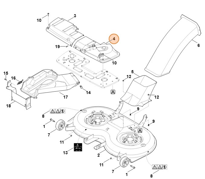 Pokrywa ochronna, str. lewa, Stihl 61707060846