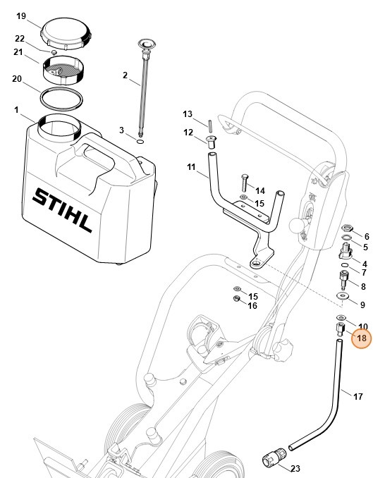 Przyłącze węża, Stihl 42016777400