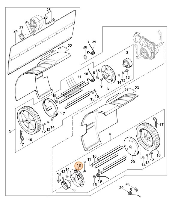 Kołnierz - strona lewa, Stihl 46017118902