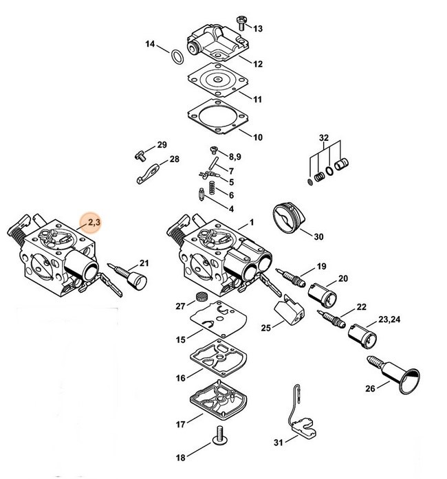 Gaźnik C1Q-S213A, Stihl 11411200612