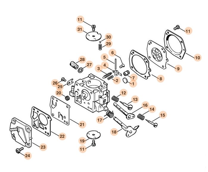 Gaźnik HS-212B, Stihl 42051200600
