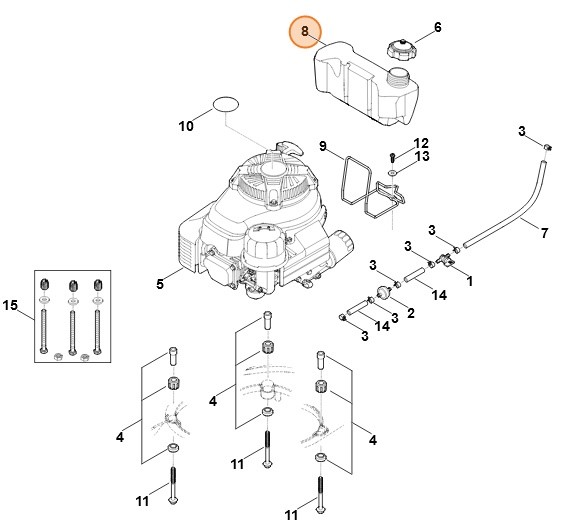 Zbiornik paliwa, Stihl 63783510400