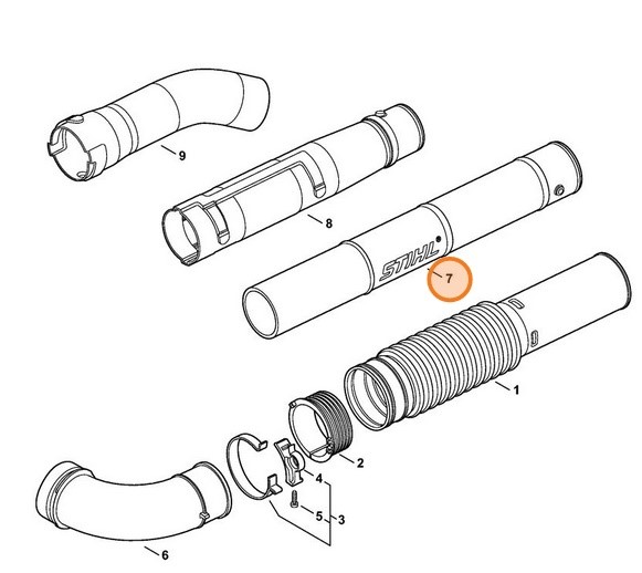 Rura dmuchawy Ø 80 mm, Stihl 42037083404