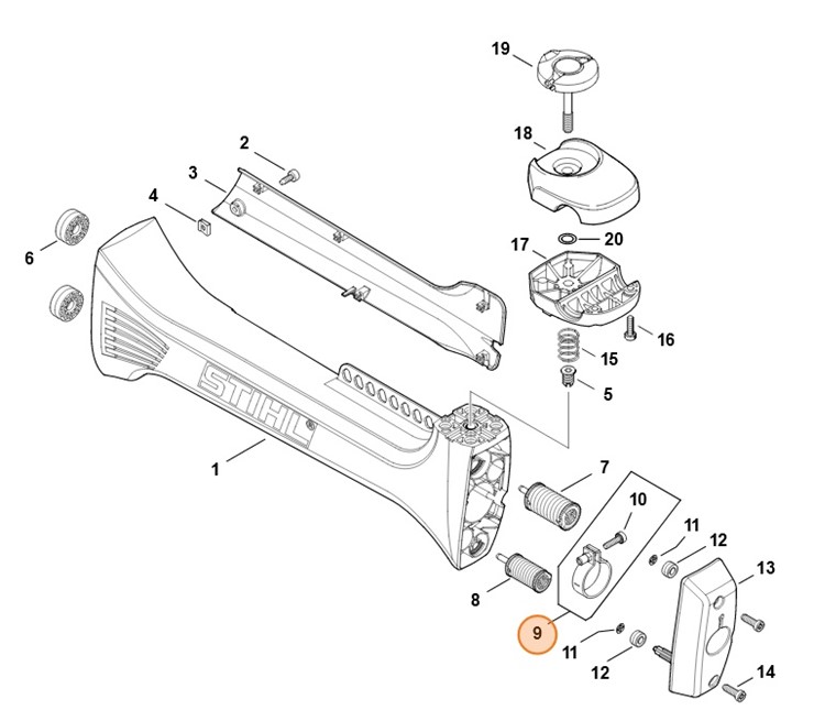 Obejma zaciskowa, Stihl 41287106700