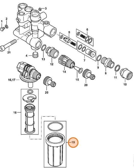 Obudowa filtra, Stihl 49001402800