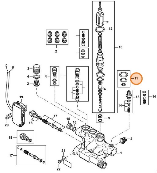 Zestaw uszczelek, Stihl 47570071002