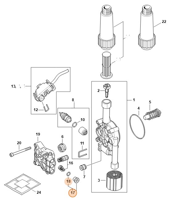 Śruba zamykająca, Stihl 49517002300