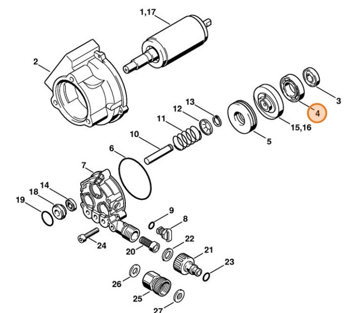 Łożysko toczne 6302, Stihl 95030035311