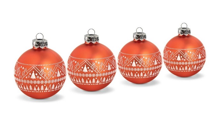 Bombki Świąteczne ICON - Zestaw 4 Sztuki,  04216000076