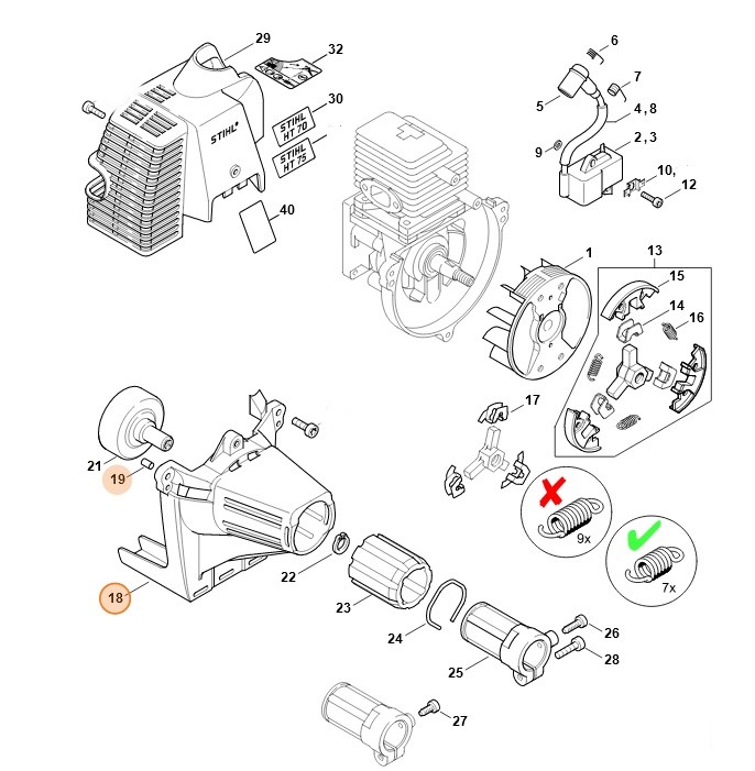 Obudowa wentylatora, Stihl 41370801800
