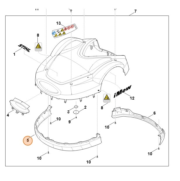 Listwa ochronna przednia, Stihl 63097067306