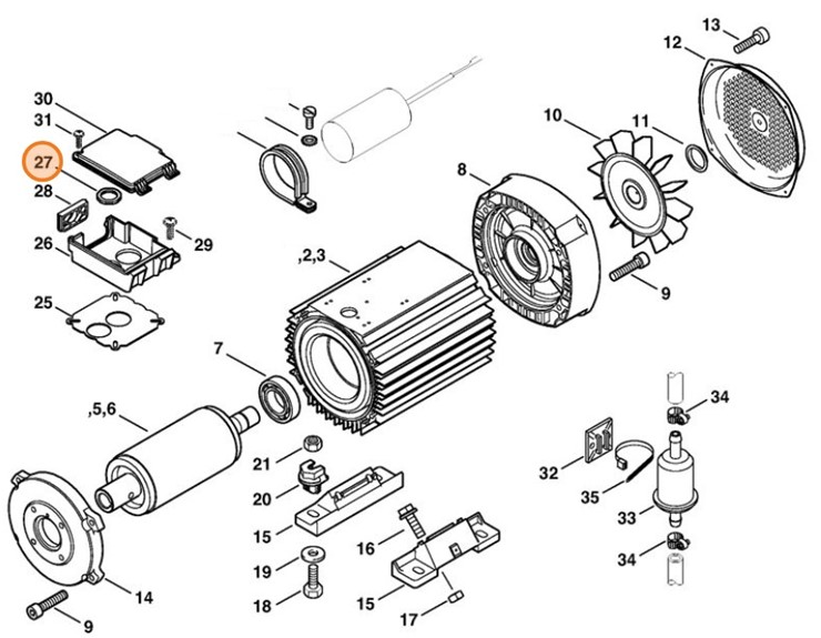 Nakrętka do rur 1", Stihl 92312612120