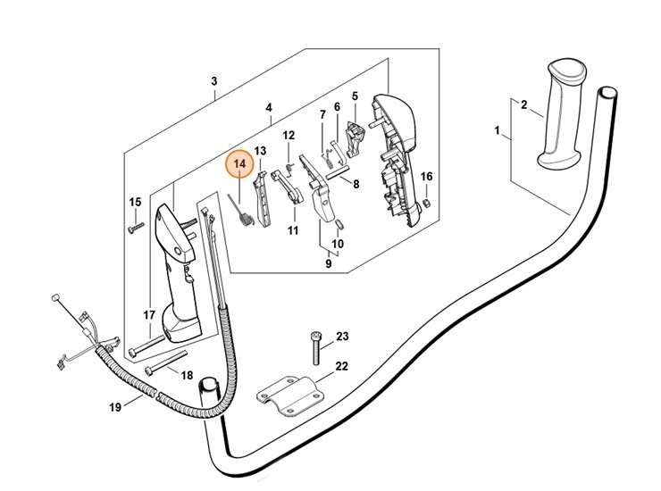 Sprężyna ramieniowa, Stihl 41441824500