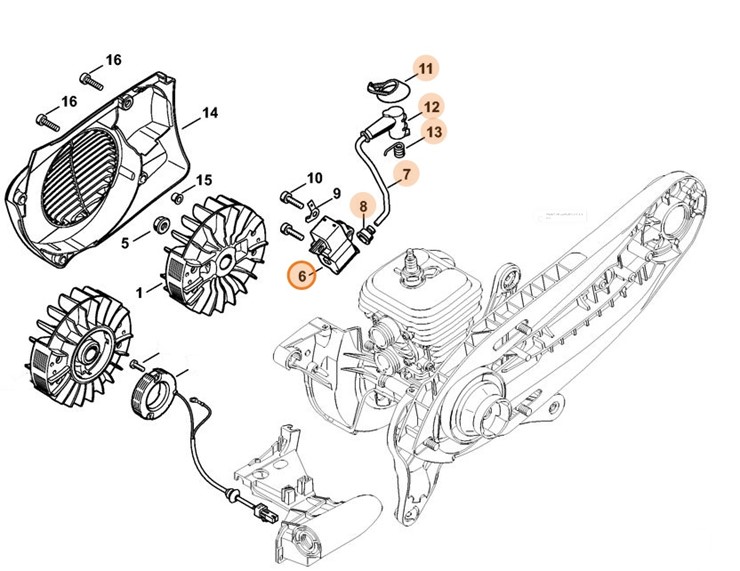 Moduł zapłonowy, Stihl 42384001307