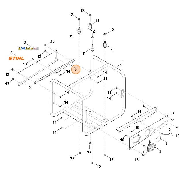 Osłona blaszana, Stihl VB047631620