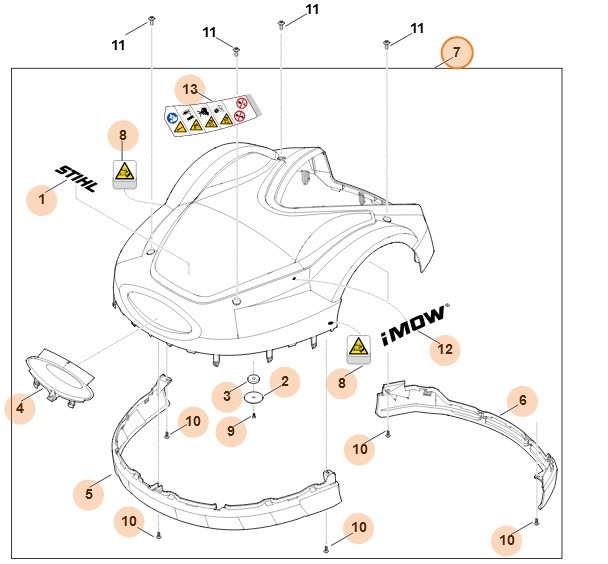 Listwa ochronna przednia., Stihl 63097067307