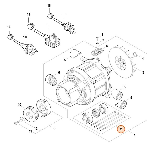 Zestaw łożyska kulkowego, Stihl 49500071010