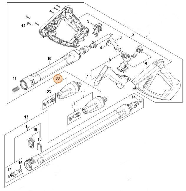 Dysza rotacyjna Ø 1,01 mm, czerwony, Stihl 49505001603