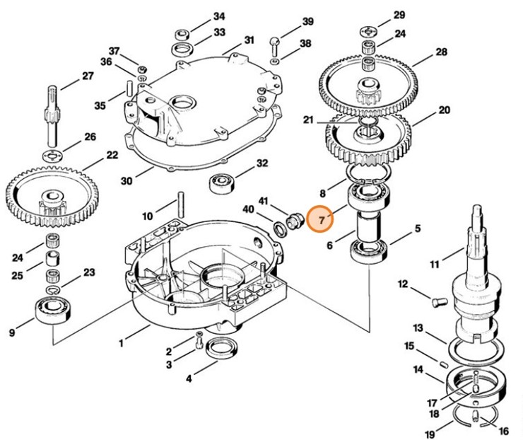 Łożysko kulkowe 6206, Stihl 95030031740