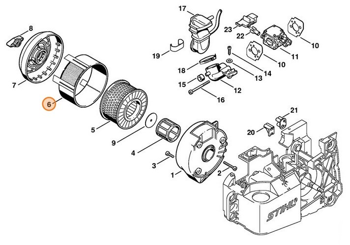 Filtr wstępnego oczyszczania, Stihl 42211410310