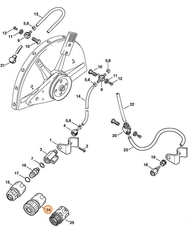 Mufa złącza 3/4", Stihl 42016701705