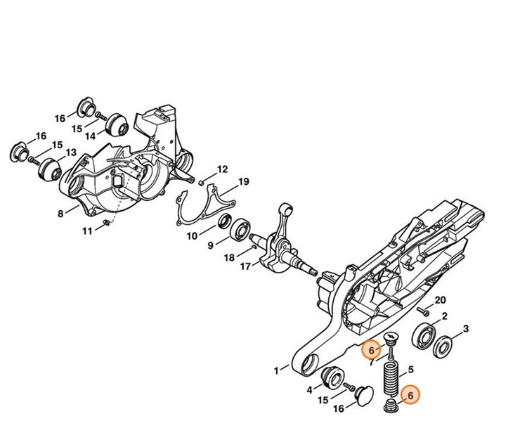 Zatyczka antywibracyjna, Stihl 42247922902