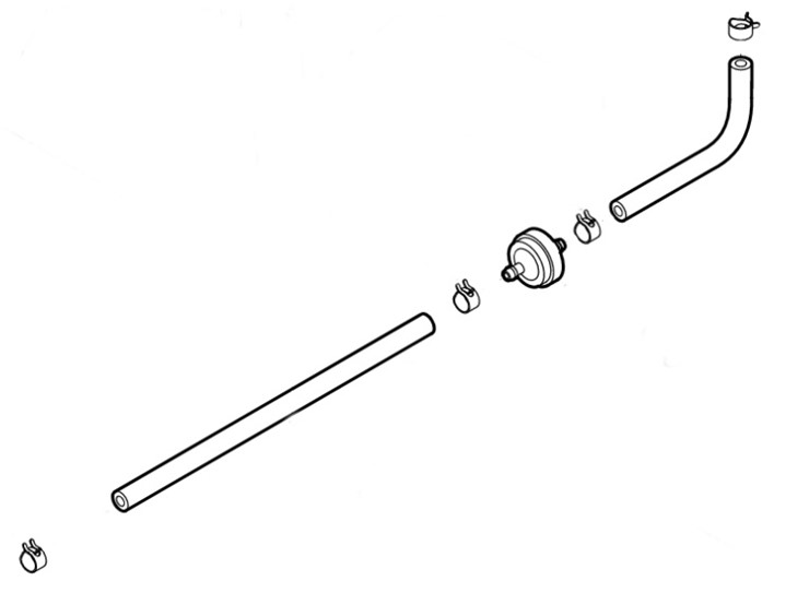 Giętki przewód paliwowy kompl., Stihl 60123502710