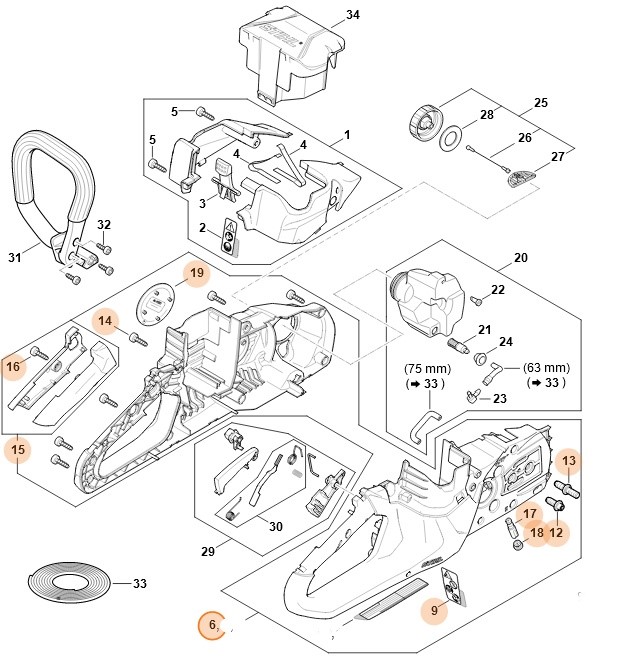 Korpus rękojeści, Stihl MA047901004