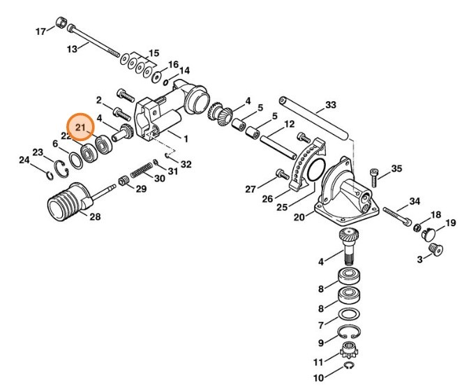 Łożysko kulkowe 609, Stihl 95030030040
