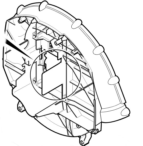 Obudowa dmuchawy - wewnątrz, Stihl 42827004100