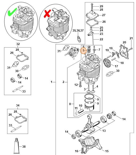 Sprężyna zaworowa, Stihl 42820251600
