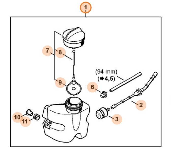 Zbiornik paliwa, Stihl 42283500410