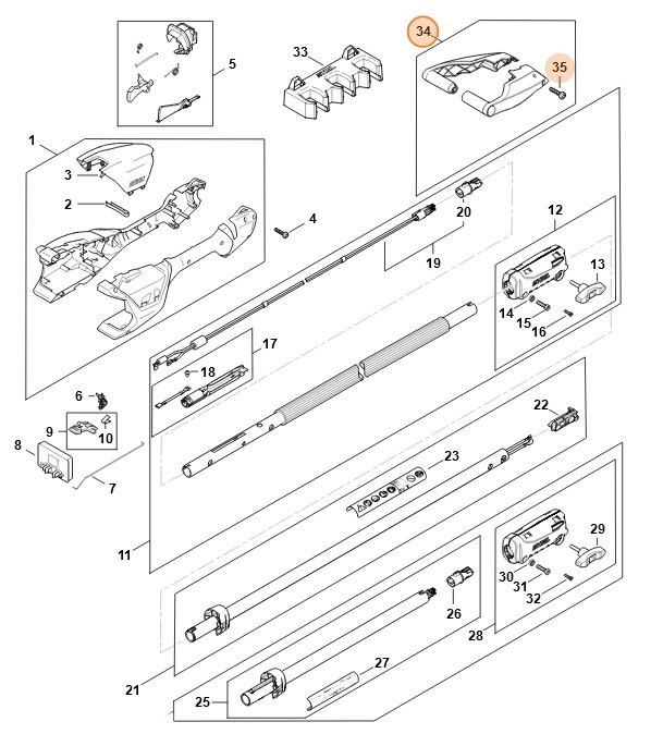 Zestaw z nóżką podporową, Stihl HA010071000