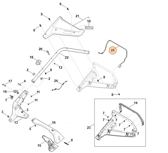 Dźwignia przełącznika, Stihl WB417640200